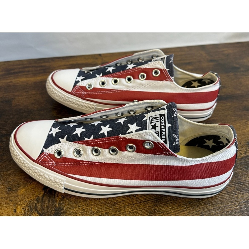Converse Chuck Taylor All Star Low US American Flag Stars Mens 7.5 W 9.5 - Picture 6 of 11